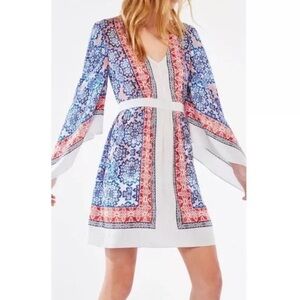 BCBG Maxazria Jenissa Blossom Kimono Sleeve Wrap Dress